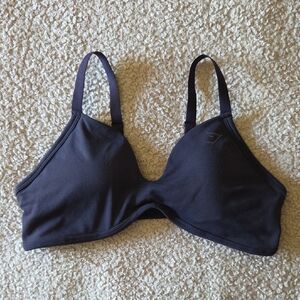 NWOT Gymshark Soft Sculpt V-Neck Sports Bra In Heavy Blue